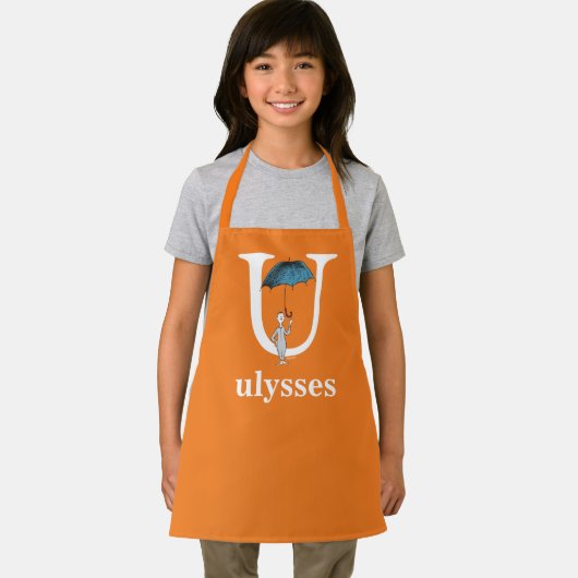 Dr. Seuss's ABC: Buchstabe U - Weiß| Name hinzufüg Schürze (Insitu)