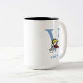 Dr. Seuss's ABC: Buchstabe V - blau| Name hinzufüg Zweifarbige Tasse (VorderseiteRechts)