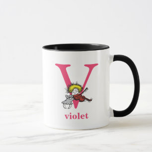 Dr. Seuss's ABC: Buchstabe V - Rosa Namen eingeb Tasse