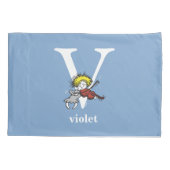 Dr. Seuss's ABC: Buchstabe V — Weiß| Name hinzufüg Kissenbezug (Rückseite)