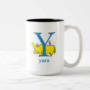 Dr. Seuss's ABC: Buchstabe Y - Blau Namen hinzuf Zweifarbige Tasse