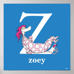 Dr. Seuss's ABC: Buchstabe Z - Weiß   Namen hinzuf Poster