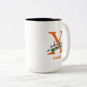 Dr. Seuss's ABC: Buchstaben X - Orange| Name hinzu Zweifarbige Tasse (VorderseiteRechts)