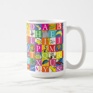 Dr. Seuss's ABC farbenfrohes Blockbuchstabenmuster Kaffeetasse