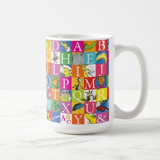 Dr. Seuss's ABC farbenfrohes Blockbuchstabenmuster Kaffeetasse (Rechts)