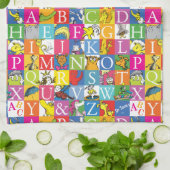 Dr. Seuss's ABC-farbiges Blockbuchstabenmuster Handtuch (Gefaltet)