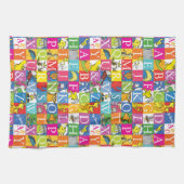 Dr. Seuss's ABC-farbiges Blockbuchstabenmuster Handtuch (Horizontal)
