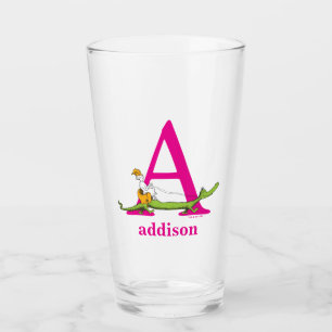 Dr. Seuss's ABC: Letter A - Pink Name hinzufügen Glas