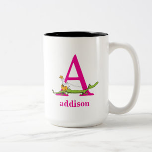Dr. Seuss's ABC: Letter A - Pink   Name hinzufügen Zweifarbige Tasse
