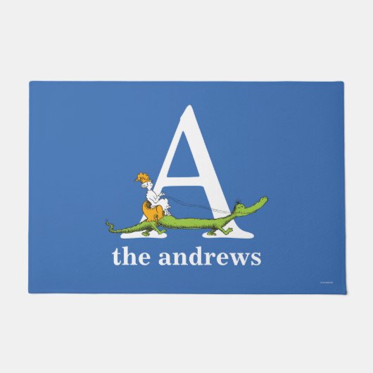 Dr. Seuss's ABC: Letter A - White | Name hinzufüge Fußmatte (Vorderseite)
