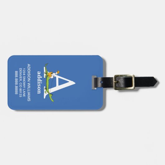 Dr. Seuss's ABC: Letter A - White | Name hinzufüge Gepäckanhänger (Vorderseite horizontal)