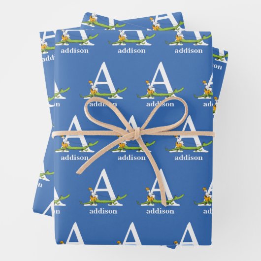 Dr. Seuss's ABC: Letter A - White | Name hinzufüge Geschenkpapier Set (Beispiel)