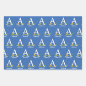 Dr. Seuss's ABC: Letter A - White | Name hinzufüge Geschenkpapier Set (Vorderseite)