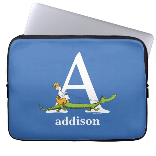 Dr. Seuss's ABC: Letter A - White | Name hinzufüge Laptopschutzhülle (Vorderseite)