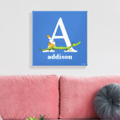 Dr. Seuss's ABC: Letter A - White | Name hinzufüge Leinwanddruck (Insitu (Wohnzimmer))