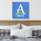 Dr. Seuss's ABC: Letter A - White | Name hinzufüge Leinwanddruck (Insitu (Schlafzimmer))