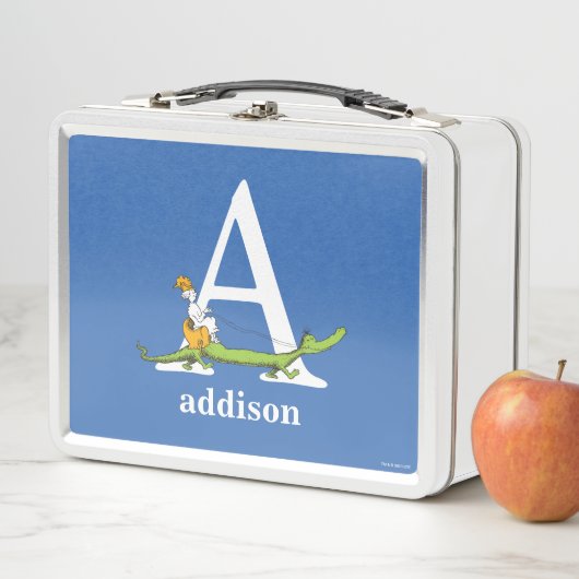 Dr. Seuss's ABC: Letter A - White | Name hinzufüge Metall Brotdose (Beispiel)