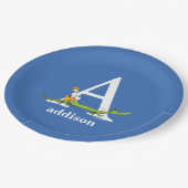 Dr. Seuss's ABC: Letter A - White | Name hinzufüge Pappteller (Schrägansicht)