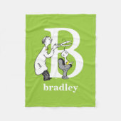 Dr. Seuss's ABC: Letter B - White | Name hinzufüge Fleecedecke (Vorderseite)