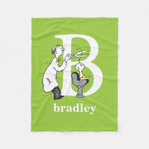 Dr. Seuss's ABC: Letter B - White Name hinzufüge Fleecedecke