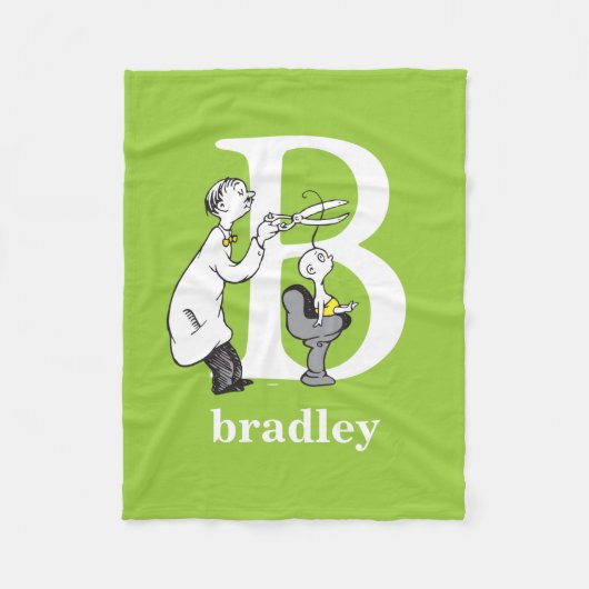 Dr. Seuss's ABC: Letter B - White | Name hinzufüge Fleecedecke (Vorderseite)