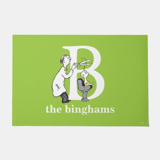 Dr. Seuss's ABC: Letter B - White | Name hinzufüge Fußmatte (Vorderseite)