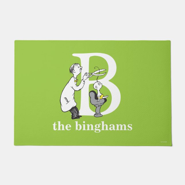 Dr. Seuss's ABC: Letter B - White | Name hinzufüge Fußmatte (Vorderseite)