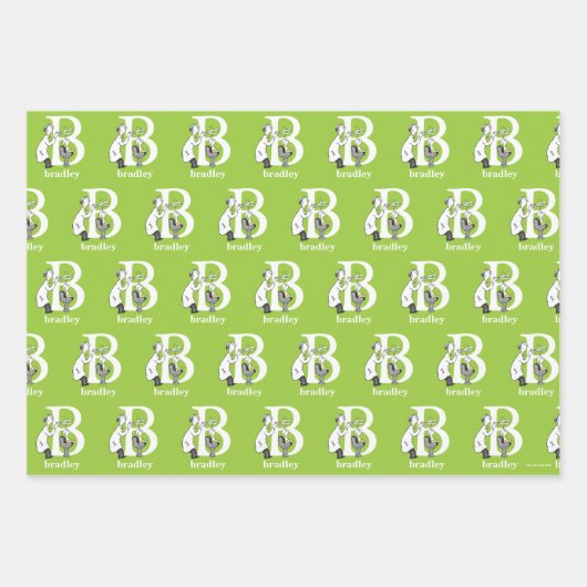 Dr. Seuss's ABC: Letter B - White | Name hinzufüge Geschenkpapier Set (Vorderseite 2)