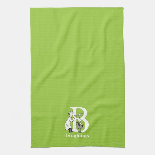 Dr. Seuss's ABC: Letter B - White | Name hinzufüge Geschirrtuch (Vertikal)