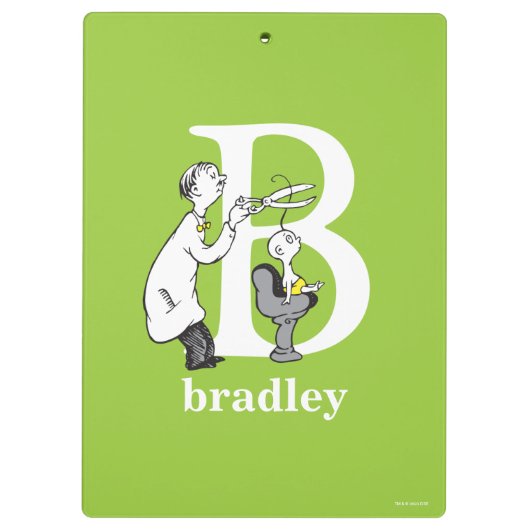 Dr. Seuss's ABC: Letter B - White | Name hinzufüge Klemmbrett (Rückseite)