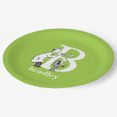 Dr. Seuss's ABC: Letter B - White | Name hinzufüge Pappteller (Schrägansicht)