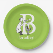 Dr. Seuss's ABC: Letter B - White | Name hinzufüge Pappteller (Vorderseite)