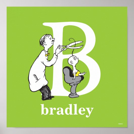 Dr. Seuss's ABC: Letter B - White | Name hinzufüge Poster (Vorne)