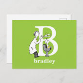 Dr. Seuss's ABC: Letter B - White | Name hinzufüge Postkarte (Vorne/Hinten)