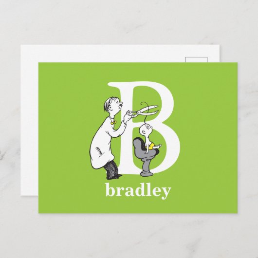 Dr. Seuss's ABC: Letter B - White | Name hinzufüge Postkarte (Vorne/Hinten)