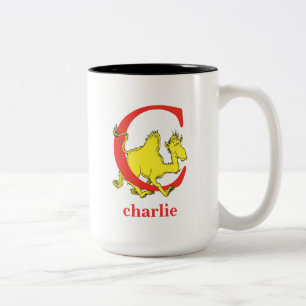 Dr. Seuss's ABC: Letter C - Red Add Your Name Zweifarbige Tasse