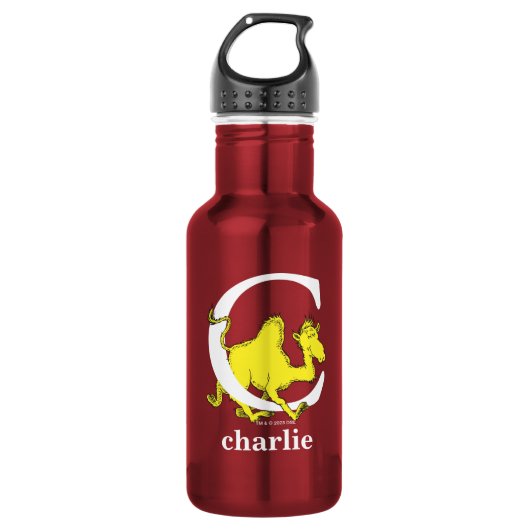 Dr. Seuss's ABC: Letter C - White | Name hinzufüge Edelstahlflasche (Vorderseite)