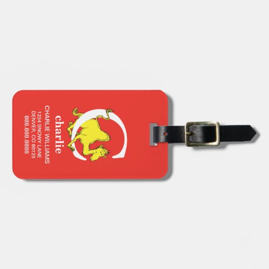 Dr. Seuss's ABC: Letter C - White | Name hinzufüge Gepäckanhänger (Vorderseite horizontal)