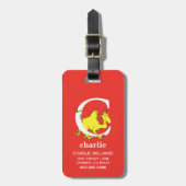 Dr. Seuss's ABC: Letter C - White | Name hinzufüge Gepäckanhänger (Vorderseite vertikal)