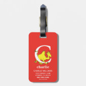 Dr. Seuss's ABC: Letter C - White | Name hinzufüge Gepäckanhänger (Rückseite vertikal)