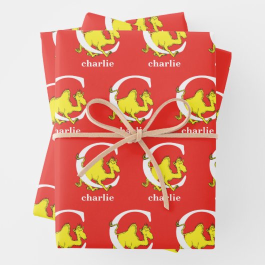 Dr. Seuss's ABC: Letter C - White | Name hinzufüge Geschenkpapier Set (Beispiel)