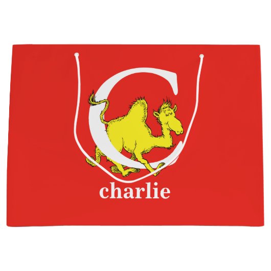 Dr. Seuss's ABC: Letter C - White | Name hinzufüge Große Geschenktüte (Vorderseite)