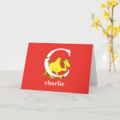 Dr. Seuss's ABC: Letter C - White | Name hinzufüge Karte (Gelbe Blume)