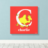 Dr. Seuss's ABC: Letter C - White | Name hinzufüge Leinwanddruck (Insitu (Holzboden))