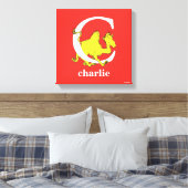 Dr. Seuss's ABC: Letter C - White | Name hinzufüge Leinwanddruck (Insitu (Schlafzimmer))