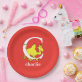 Dr. Seuss's ABC: Letter C - White | Name hinzufüge Pappteller (Party)