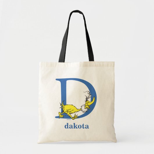 Dr. Seuss's ABC: Letter D - Blue | Name hinzufügen Tragetasche (Vorne)