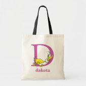 Dr. Seuss's ABC: Letter D - Lila | Name hinzufügen Tragetasche (Vorne)