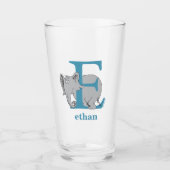 Dr. Seuss's ABC: Letter E - Blue | Name hinzufügen Glas (Vorderseite)