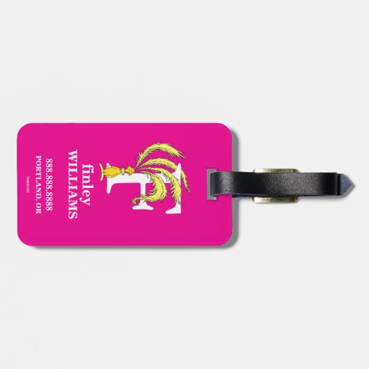 Dr. Seuss's ABC: Letter F - White | Name hinzufüge Gepäckanhänger (Rückseite horizontal)